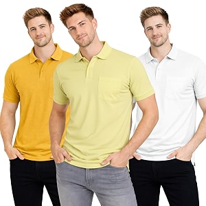 SMAN Polo Neck T-Shirt Pack of 3