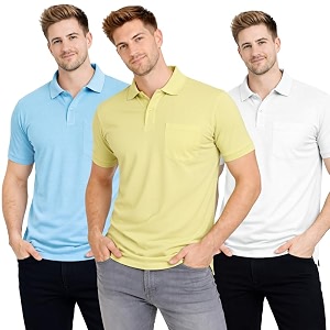 SMAN Polo Neck T-Shirt Pack of 3