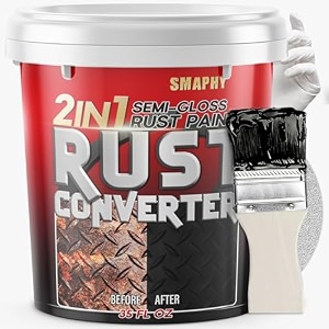 2 in 1 rust converter amp metal primer rust reformer paint for metal heat-resistant rust encapsulator amp inhibitor with long-term protection semi-gloss black