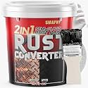 2 in 1 Rust Converter & Metal Primer, Rust Reformer Paint for Metal, Heat-Resistant Rust Encapsulator & Inhibitor with Long-Term Protection, Semi-Gloss Black