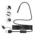 Smars® 5.5mm Endoscope Camera boroscope Snake Flexible IP67 Waterproof Camera 3 in 1 Type c USB v Type Port & 6 led Light with 2 mtr Length Cable for Android pc and Note Book