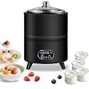 Smart 360° Constant Temperature Yogurt Machine,Commercial Yogurt Fermentation Machines,Home Electric Fermentation Machine,for Homemade Yogurt,Natto,Rice Wine,Fruit Vinegar Black-8L