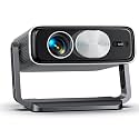 Smart 4K Projector [Bundled with Google TV Stick] with WiFi and Bluetooth, 3000ANSI, Auto Lens Cap, Portable Outdoor Movie Projector with Built-in Apps Auto Focus for Ceiling/Home Theater/Bedroom
