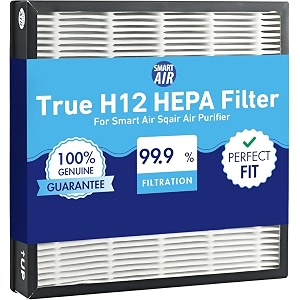 smart air h12 hepa filter for the sqair air purifier  white only compatible for sqair air purifier