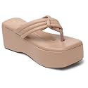 Smart amp Sleek Crossover-Strap Platform Heels Sandal