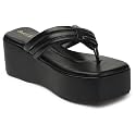 Smart amp Sleek Crossover-Strap Platform Heels Sandal