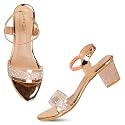 Smart amp Sleek Transparent Block Heels Sandals
