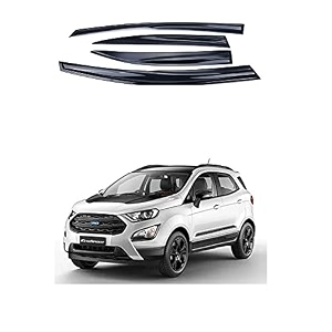 unbreakable door visor rain visor for ford ecosport type-2 black functional in-channel car