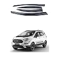 Unbreakable Door Visor Rain Visor for Ford Ecosport Type-2 (Black, Functional, In-Channel, Car)