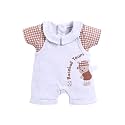 Smart Baby Dungaree Set for Baby Girls | Cotton Romper with T-Shirt | Soft &amp; Breathable Fabric | Cute Embroidery | Snap Button Closure for Easy Diaper Change