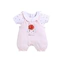 Smart Baby Dungaree Set for Baby Girls | Cotton Romper with T-Shirt | Soft &amp; Breathable Fabric | Cute Embroidery | Snap Button Closure for Easy Diaper Change