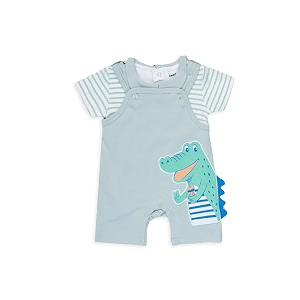 Smart Baby Printed Pure Cotton Dungaree Set