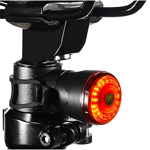 smart bike tail light ivkey brake sensing rear lights auto onoff sensor usb rechargeable ultra bright red led warning ip65 waterproof 6 flashing modes for road night riding cycling accessories