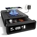 ORARAER Biometric Gun Safe, 3 Unlock Access Methods, Adjustable LED Display with Humidity & Temperature, Backup Battery & Backup Key, Secure Storage for Cash Jewelry Valuables, Gift for Men
