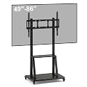 Smart Board Stand with Wheels,Height Adjustable Mobile Rolling Stand for Classroom & Office, Holds up to 300lbs, Whiteboard Portable Cart on Wheels (for 49-100 Inch Smart Board)