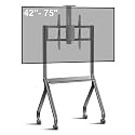 Smart Board Stand with Camera Tray Fits 42"-75" Screens, Interactive Whiteboard Stand with 360° Rotating Wheels Holds 300LBS, Height Adjustable,Mobile Stand for Home, Office &amp; Classroom