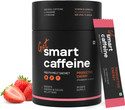SMART CAFFEINE Natural Energy & Focus Supplement with 80mg Caffeine & B-Vitamins Nutrition Drink (30x1 Sachets, strawberry Flavored)