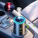 Smart Car Air Fresheners with Starlight Projector, A New Smell Experience By Atomization, Each Bottle Perfume Lasts 4 Months, Smart On/Off, 3 Concentration Modes, Cologne, Matte Black