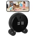 Smart Clock Camera, WiFi HD 1296P Wireless Security Indoor Camera with Night Vision, Motion Detection, and Remote Viewing, Nanny Cam for Baby/Nanny/Pet Cam, Home Indoor Security (Black)