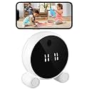 Smart Clock Camera, WiFi HD 1296P Wireless Security Indoor Camera with Night Vision, Motion Detection, and Remote Viewing, Nanny Cam for Baby/Nanny/Pet Cam, Home Indoor Security (White)