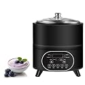 Smart Constant Temperature Yogurt Machine,8l Home Yogurt Incubator Electric Fermentation Machine,with Time and Temperature Control,for Fruit Vinegar/Yogurt/Rice Wine Black-12L