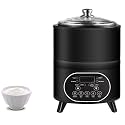 Smart Constant Temperature Yogurt Machine,8l Home Yogurt Incubator Electric Fermentation Machine,with Time and Temperature Control,for Fruit Vinegar/Yogurt/Rice Wine Black-8L