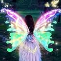 Smart Deal Light Up Fairy Wings for Girls Pet Led Butterfly Wings,Costumes Fairy Wings for Birthday Gift, Fairy Costume with Led Lights & Music Halloween Costume Angel Wings Multicolour