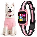 Smart Dog Bark Collar - Anti Barking Device for Large Medium Small Dogs, Stop Excessive Barking &amp; Aggression Behavior, with 5 Modes &amp; 5 Sensitivity, IP67 Waterproof for Indoor/Outdoor Use, Pink