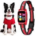 Smart Dog Bark Collar - Anti Barking Device for Large Medium Small Dogs, Stop Excessive Barking &amp; Aggression Behavior, with 5 Modes &amp; 5 Sensitivity, IP67 Waterproof for Indoor/Outdoor Use, Red
