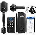 Smart Door Lock, Fingerprint Keyless Entry Deadbolt with Handle Set