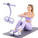 Smart Foot Pedal Puller with Digital Counter, 6 Tubes Pedal Puller Resistance Band with Handles for Full Body Muscle Group Training, Yoga Training, Home Gym Training, Pedal Band