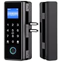 Smart Lock with Screen for Glass Door, Lock Automatically, 5 Ways Unlock, Fingerprint and Remote Control with Keypad Doorbell Function,Password Access Card and App Control for Office & Home