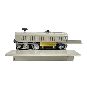 smart pack mini band sealer machine for kinds of plastic packing bags only for laminated  commercial grade heat sealer continuous sealing  temp amp speed adjustable heavy duty horizontal sealer