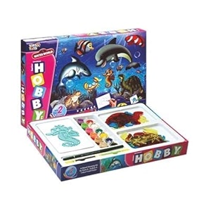 smart picks hobby arts senior water world stencil art amp craft kit with glitter colors