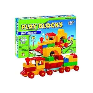 smart picks play block junior train set for kids  educational building block toy with tracks engine amp coaches  fun creative playset multicolor