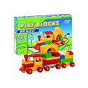 Smart Picks Play Block Junior Train Set for Kids | Educational Building Block Toy with Tracks, Engine & Coaches | Fun Creative Playset (Multicolor)
