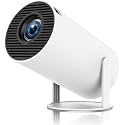 Smart Projector with Android 11 HD Projector 1080P 4K WiFi6 BT Home Theater Video Projector 180° Rotatable Stand Car Keystone Correction for Mobile Phone TV Stick