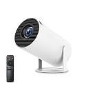 Smart Projector with Android 11 HD Projector 1080P 4K WiFi6 BT Home Theater Video Projector 180° Rotatable Stand Car Keystone Correction for Mobile Phone TV Stick