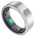 Smart Ring for Women Men - Titanium Health Fitness Tracker Ring with Heart Rate, Step Counting, Calories, No Subscription Fee (Silver, Size 7)