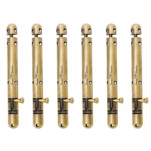 smart shophar brass capsule tower bolt 8 inches nickel silver pack of 6  modern and stylish designeasy to usesuitable for security doors