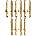 Smart Shophar Brass Capsule Tower Bolt 3 Inches Gold Pack of 10