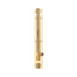 smart shophar tower bolt latch brass plain tower bolt gold silver - top-notch excellence bolt for doors and gates - strong stylish design convenient assembly secure fastening solid brass gold