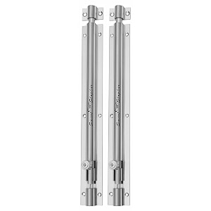 smart shophar barrel bolt slide lock brass plain tower bolt nickel silver - functional and reliable tower bolt set - remarkable classic design quick and simple mounting solid brass nickel silve