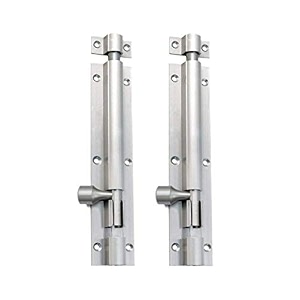 smart shophar tower bolt latch brass plain tower bolt nickel silverreliable and durablesmooth operationsuitable for gates and fences solid brass nickel silver finish 18 inch pack of 2