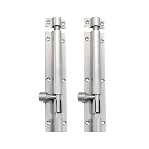 smart shophar brass plain tower bolt 24 inch nickel silverlong-lasting and secureseamless installation processsuitable for barn doors  nickel silver finish  24 inch  pack of 2