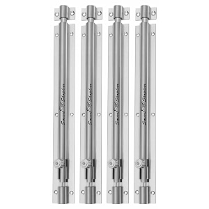 smart shophar brass plain tower bolt 10 inch nickel silverreliable and long-lastingeasy to lock and unlocksuitable for wooden doors  nickel silver finish  10 inch  pack of 4