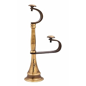 smart shophar drapery hardware fasteners brass round double pole center support curtain bracket antique  vintage stylesturdy constructionseamless setup process