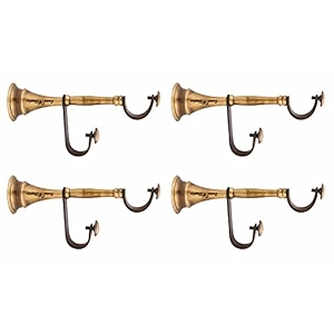 smart shophar curtain rod support brackets brass round double pole center support curtain bracket antique  elegant finishreliable supportideal for multiple curtain rods