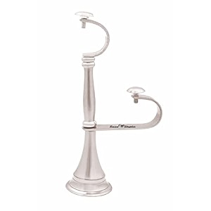 smart shophar curtain rod support brackets brass round double pole center support curtain bracket nickel silver  sturdy constructionseamless setup process