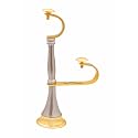 Smart Shophar Curtain Brackets Holders Brass Round Double Pole Center Support Curtain Bracket Gold Silver, / Solid Curtain Bracket Support for Rods/Door and Window Fitting for Rod Solid Brass G